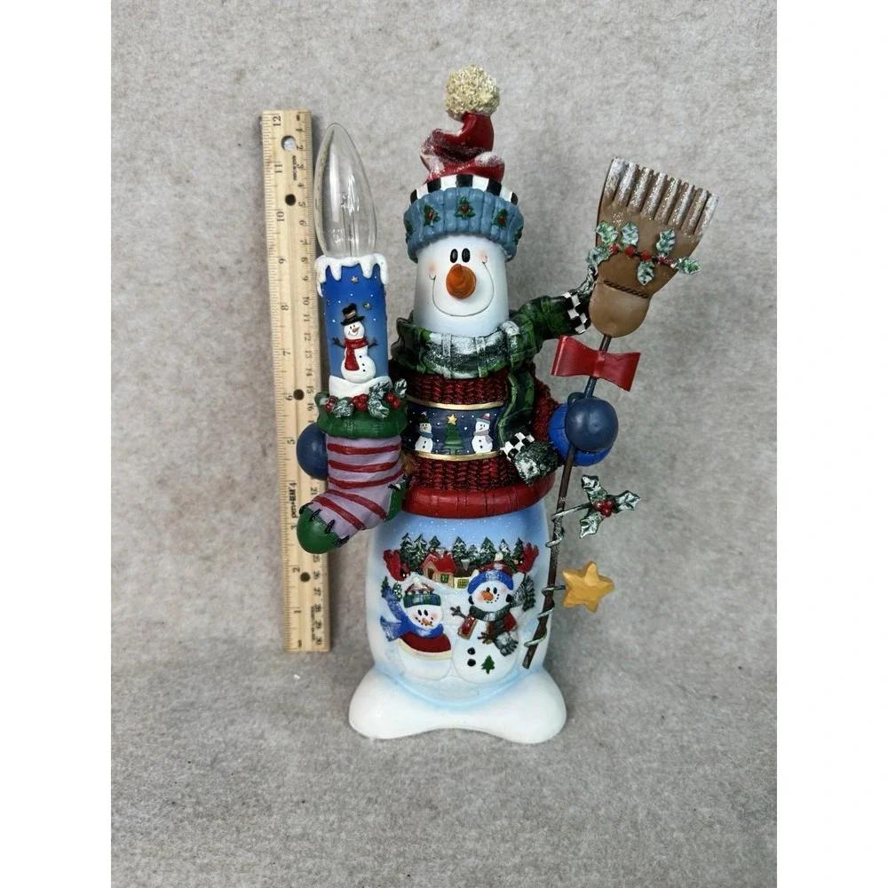 Light Up‎ Snowman Christmas Holiday Tabletop Decor Lighted Bulb Festive